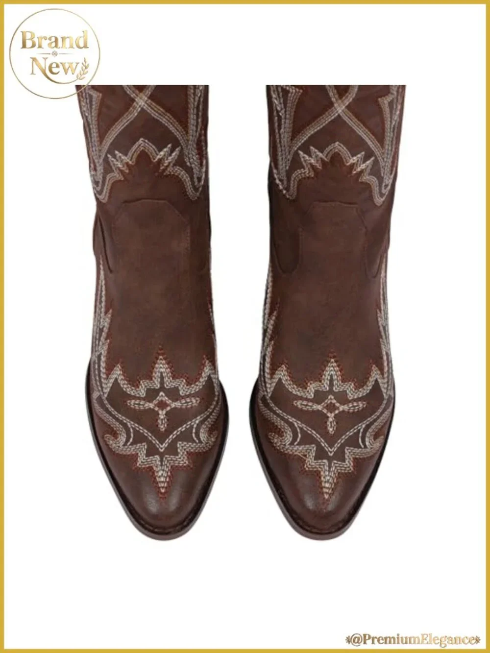 Wide Calf Over the Knee Western Boots Women Embroidered Pointed Toe